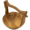 Mauro Ferretti decoratieve kom Timbo mandvorm 32x25x27 cm bruin