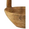 Mauro Ferretti decoratieve kom Timbo mandvorm 32x25x27 cm bruin