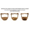 Mauro Ferretti decoratieve kom Timbo mandvorm 32x25x27 cm bruin