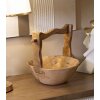 Mauro Ferretti decoratieve kom Timbo mandvorm 32x25x27 cm bruin