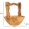 Mauro Ferretti decoratieve kom Timbo mandvorm 32x25x27 cm bruin