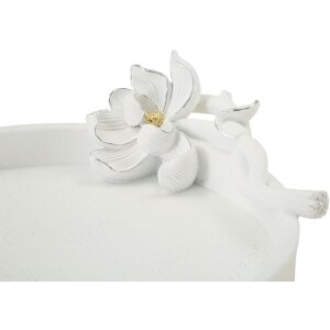 Mauro Ferretti Magnolia decoratieve kom 24x21x6 cm wit