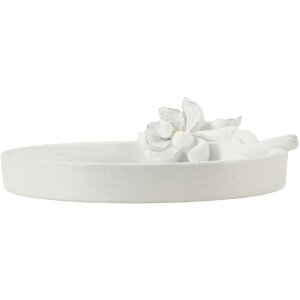 Mauro Ferretti Magnolia decoratieve kom 24x21x6 cm wit