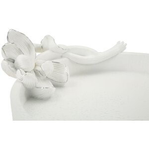 Mauro Ferretti Magnolia decoratieve kom 24x21x6 cm wit