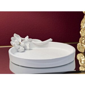 Mauro Ferretti Magnolia decoratieve kom 24x21x6 cm wit