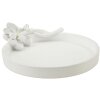 Mauro Ferretti Magnolia decoratieve kom 24x21x6 cm wit