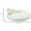Mauro Ferretti Magnolia decoratieve kom 24x21x6 cm wit