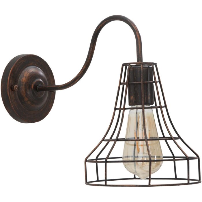 Mauro Ferretti wandlamp industrieel 34x18x27 cm donker
