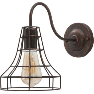 Mauro Ferretti wandlamp industrieel 34x18x27 cm donker