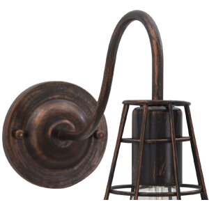 Mauro Ferretti wandlamp industrieel 34x18x27 cm donker