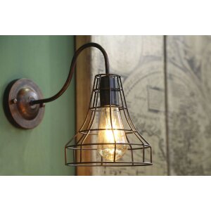 Mauro Ferretti wandlamp industrieel 34x18x27 cm donker