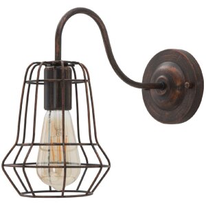 Mauro Ferretti wandlamp industrieel E27 33x15x27,5 cm donker