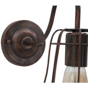 Mauro Ferretti wandlamp industrieel E27 33x15x27,5 cm donker
