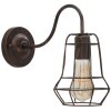 Mauro Ferretti wandlamp industrieel E27 33x15x27,5 cm donker