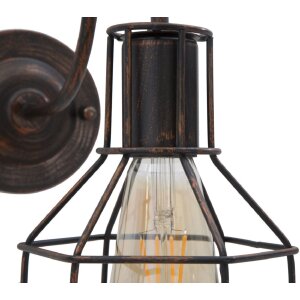Mauro Ferretti wandlamp industrieel E27 32x14x30 cm donker