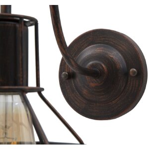 Mauro Ferretti wandlamp industrieel E27 32x14x30 cm donker