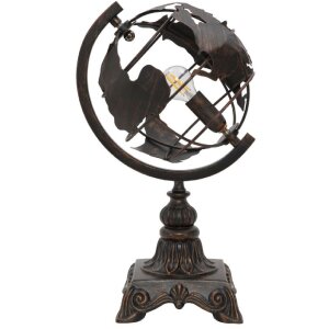 Mauro Ferretti tafellamp world economy E14 24x20x40 cm donker
