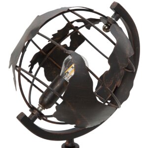 Mauro Ferretti tafellamp world economy E14 24x20x40 cm donker