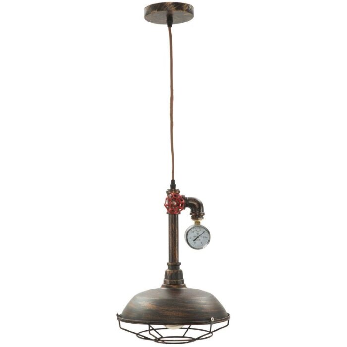 Mauro Ferretti plafondlamp Manhattan rond E27 Ø 26x36 cm donker