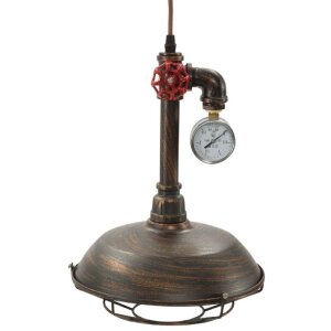 Mauro Ferretti plafondlamp Manhattan rond E27 Ø 26x36 cm donker