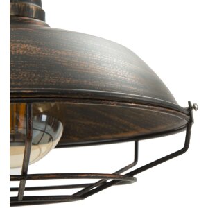 Mauro Ferretti plafondlamp Manhattan rond E27 Ø 26x36 cm donker