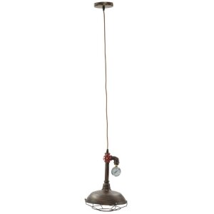 Mauro Ferretti plafondlamp Manhattan rond E27 Ø 26x36 cm donker
