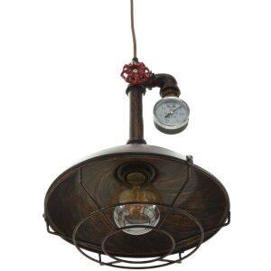 Mauro Ferretti plafondlamp Manhattan rond E27 Ø 26x36 cm donker