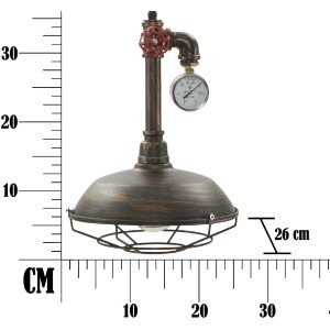 Mauro Ferretti plafondlamp Manhattan rond E27 Ø 26x36 cm donker