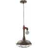 Mauro Ferretti plafondlamp Manhattan rond E27 Ø 26x36 cm donker
