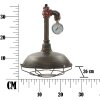 Mauro Ferretti plafondlamp Manhattan rond E27 Ø 26x36 cm donker