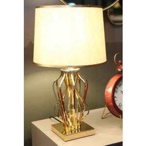 Mauro Ferretti tafellamp Glam X E27 Ø 30x52 cm goudkleurig crème