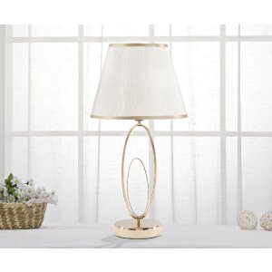 Mauro Ferretti tafellamp Glam Flush E27 Ø 24x47 cm goudkleurig crème