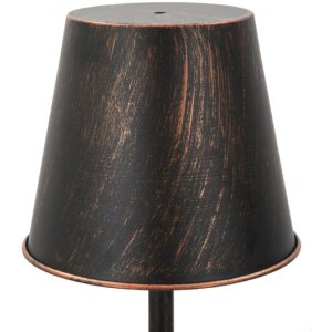 Mauro Ferretti tafellamp Manhattan Single E27 Ø 21x64 cm zwart koper
