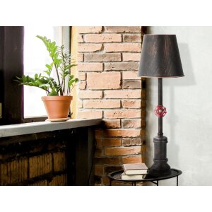 Mauro Ferretti tafellamp Manhattan Single E27 Ø 21x64 cm zwart koper