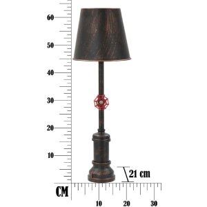 Mauro Ferretti tafellamp Manhattan Single E27 Ø 21x64 cm zwart koper