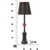 Mauro Ferretti tafellamp Manhattan Single E27 Ø 21x64 cm zwart koper