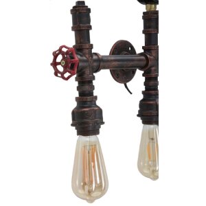 Mauro Ferretti wandlamp industrieel 5-lichts E27 86x9x32 cm zwart
