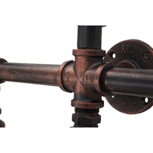 Mauro Ferretti wandlamp industrieel 5-lichts E27 86x9x32 cm zwart