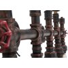Mauro Ferretti wandlamp industrieel 5-lichts E27 86x9x32 cm zwart