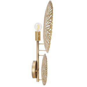 Mauro Ferretti wandlamp Simple Glam E27 28,5x8x46 cm goudkleurig