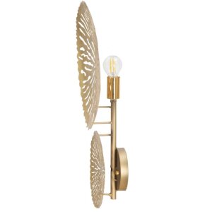 Mauro Ferretti wandlamp Simple Glam E27 28,5x8x46 cm goudkleurig