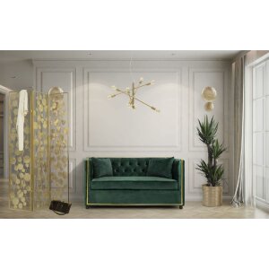Mauro Ferretti wandlamp Simple Glam E27 28,5x8x46 cm goudkleurig