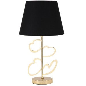 Mauro Ferretti tafellamp Glam Harts E27 Ø 30x54,5 cm zwartgoud
