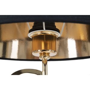 Mauro Ferretti tafellamp Glam Harts E27 Ø 30x54,5 cm zwartgoud