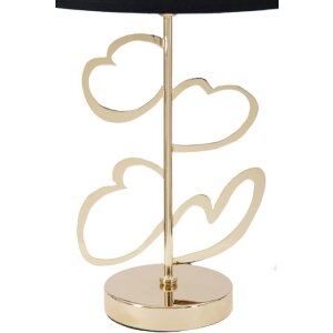 Mauro Ferretti tafellamp Glam Harts E27 Ø 30x54,5 cm zwartgoud