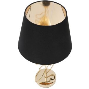 Mauro Ferretti tafellamp Glam Harts E27 Ø 30x54,5 cm zwartgoud