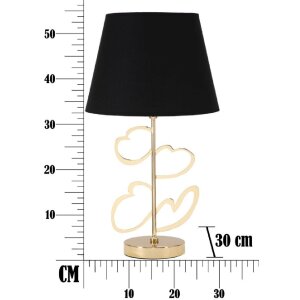 Mauro Ferretti tafellamp Glam Harts E27 Ø 30x54,5 cm zwartgoud