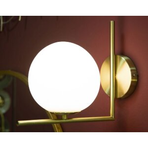 Mauro Ferretti wandlamp Glamy E14 15x25x22 cm witgoud