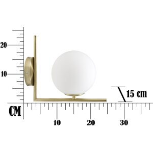 Mauro Ferretti wandlamp Glamy E14 15x25x22 cm witgoud