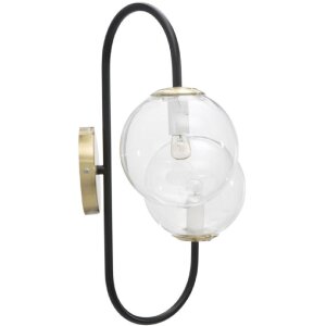 Mauro Ferretti wandlamp 2-lichts E14 36x24x45 cm goud zwart